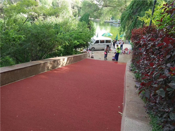 临夏彩色路面施工